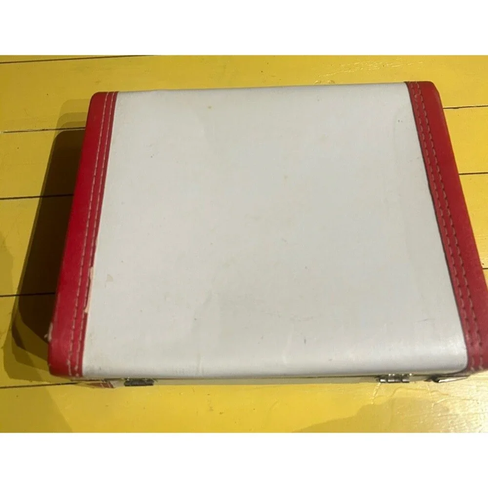 Vintage 1950s Vanity Case Mid Century Decor Girls Ballerina Kitty Suitcase Retro